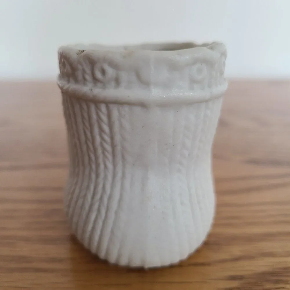 Vintage Bisque Porcelain Ceramic Baby Bootie Mini Planter Trinket Container